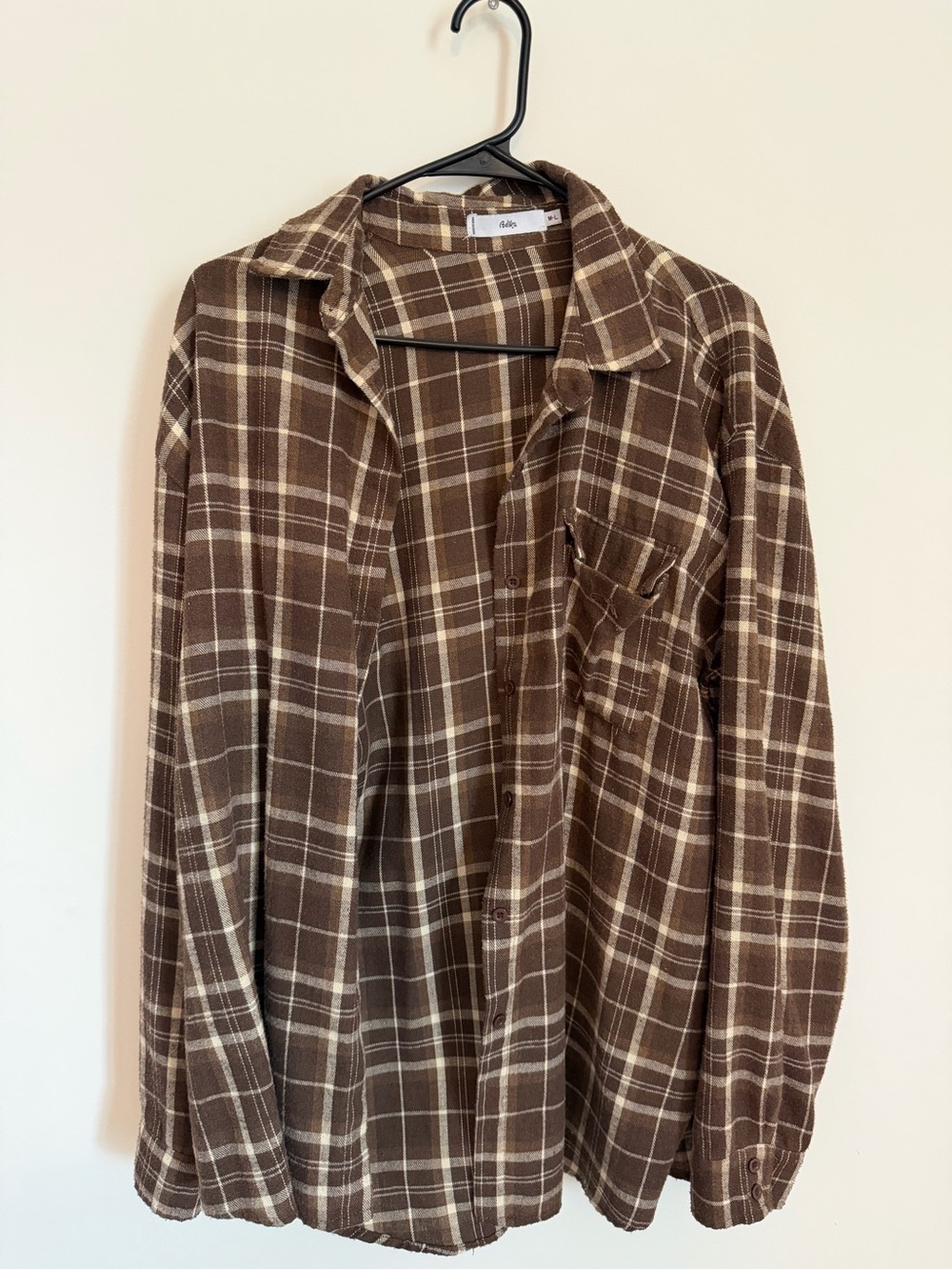 Adika Brown and Cream Plaid Button-Down Shirt